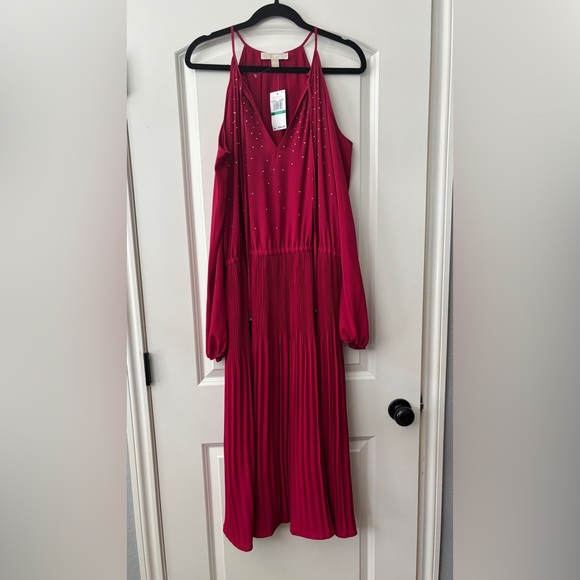 Michael Kors Raspberry Dress with Rhinestones - Picture 2 of 6